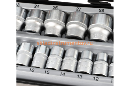 Набор головок 1/2" 12-гранные 21 шт. FORCE 4212-9