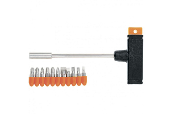 Отвертка с Т-образной ручкой и набором бит SPARTA 115655
