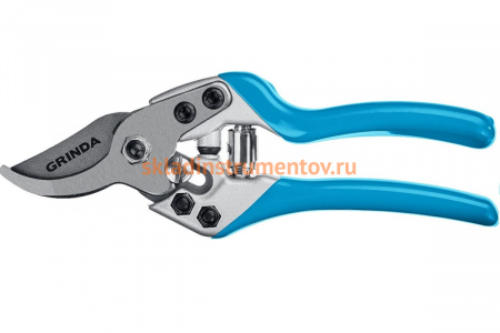 Секатор с эргономичными алюминиевыми рукоятками, плоскостной Grinda P-27 190 мм PROLine 423427
