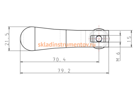 Эксцентриковая рукоятка KIPP K0005.1501106