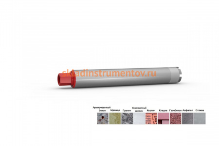 Коронка алмазная HSP (102х450 мм; 1 1/4 UNC) Rothenberger FF41100