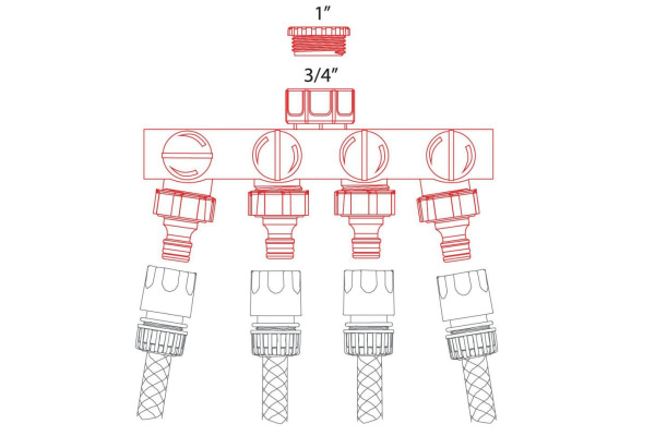 Разветвитель 4-х канальный QUATTRO ELEMENTI 248-405