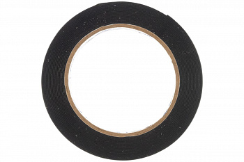 Клейкая двухсторонняя лента РемоКолор монтажная, черная основа 12 мм х 5 м 49-6-013