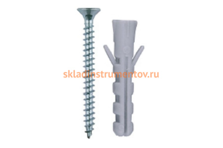 Дюбель ЕВРО с шурупом 15 шт. (6х35 мм; ТФ6) ЗУБР 30662-06-35