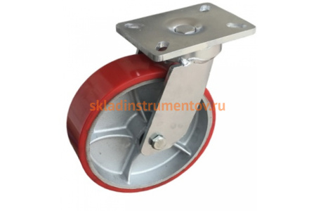 Колесо большегрузное сверхмощное полиуретановое поворотное 250 мм MFK-TORG 1053250 ТГ