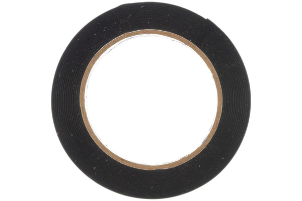 Клейкая двухсторонняя лента РемоКолор монтажная, черная основа 12 мм х 5 м 49-6-013