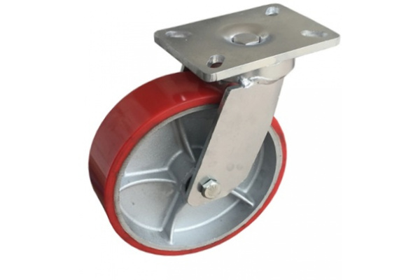 Колесо большегрузное сверхмощное полиуретановое поворотное 250 мм MFK-TORG 1053250 ТГ