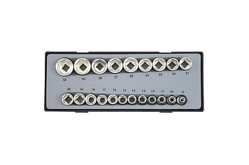 Набор головок 6 гранных, 1/2", 8-32 мм FORCE T4212