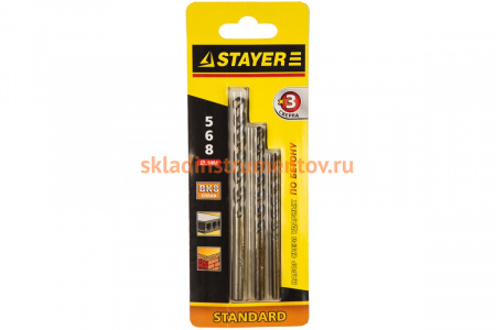 Набор сверл "STANDARD" (5-6-8 мм; 3 шт.) по бетону STAYER 2912-H3_z01