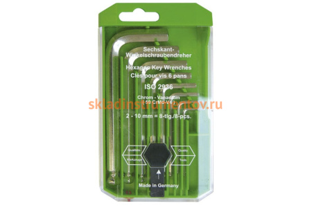 Набор шестигранных штифтовых ключей со сферической головкой 8шт HAUPA 100915