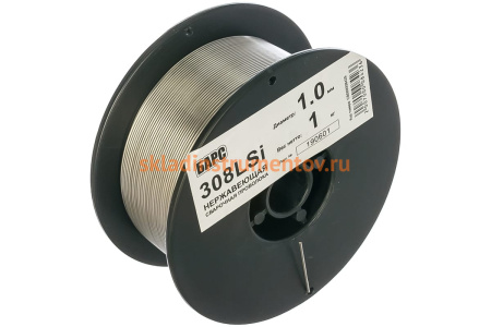 Проволока сварочная нержавеющая (1.0 мм; кассета 1 кг; СВ-08Х19Н9Т) 308LSi БАРС