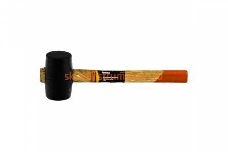 Резиновая киянка SPARTA 225 г, черная резина, деревянная рукоятка 111305