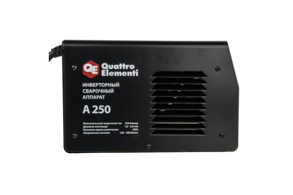 Инверторный аппарат электродной сварки QUATTRO ELEMENTI A 250 248-542 Инверторный аппарат электродной сварки QUATTRO ELEMENTI A 250 248-542