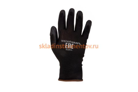 Защитные легкие бесшовные перчатки WIEDERKRAFT размер XL, пара WDK-PU01B/XL Защитные легкие бесшовные перчатки WIEDERKRAFT размер XL, пара WDK-PU01B/XL
