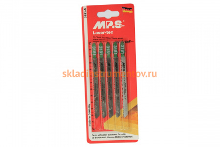 Пилки (115х95х2.2-3.2 мм; 5 шт.) по дереву, ДСП, фанере, пластмассе MPS 3181