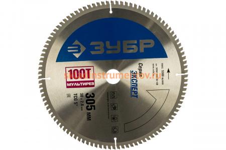 Диск пильный "Точный-МУЛЬТИ рез" (305х30 мм; 100Т) Зубр 36907-305-30-100