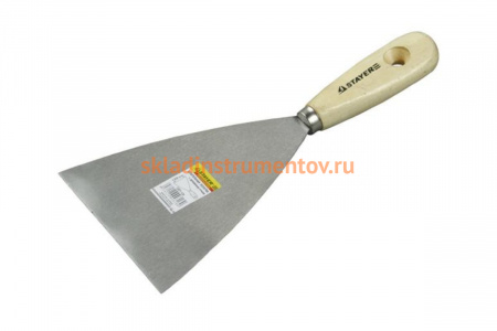 Шпатель с деревянной ручкой, 120мм STAYER 1001-120