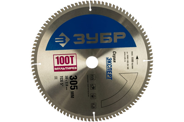 Диск пильный "Точный-МУЛЬТИ рез" (305х30 мм; 100Т) Зубр 36907-305-30-100
