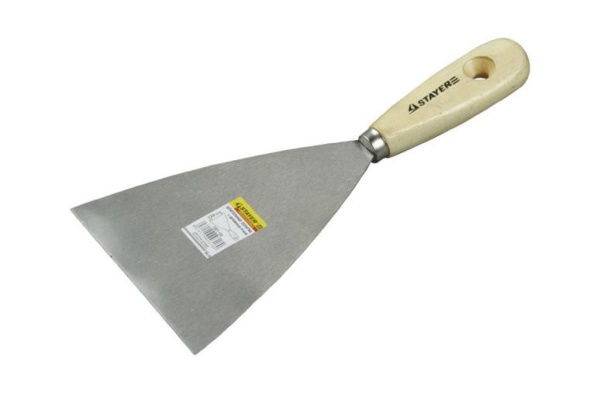 Шпатель с деревянной ручкой, 120мм STAYER 1001-120