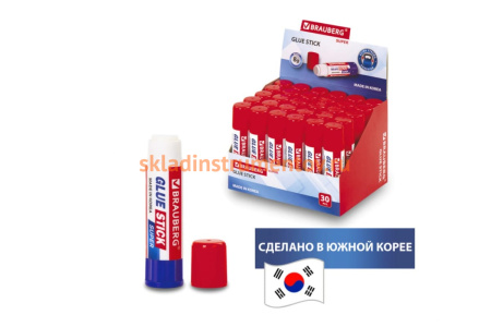 Клей-карандаш BRAUBERG SUPER, 8 г, Южная Корея 229540