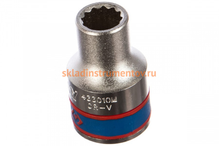 Головка торцевая стандартная двенадцатигранная 1/2", 10 мм KING TONY 433010M