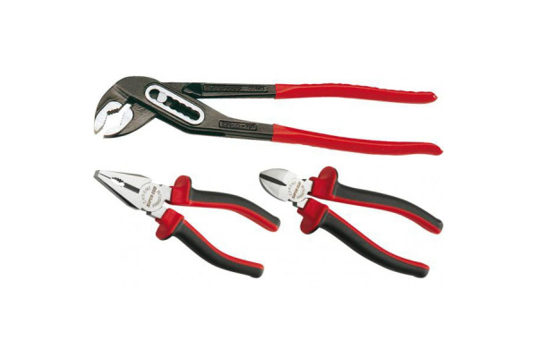 Набор: плоскогубцы, кусачки и сантехнические клещи 522-10" SUPER-EGO S00260000