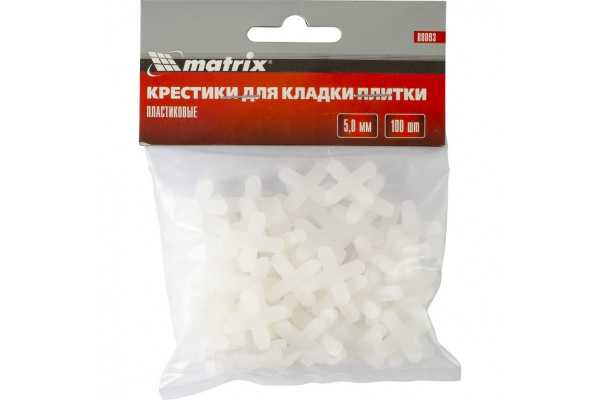 Крестики (100 шт; 5 мм) для кладки плитки MATRIX 88093