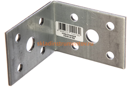 Крепежный угол Зубр МАСТЕР 35х50х50мм 1шт 310126-35-050