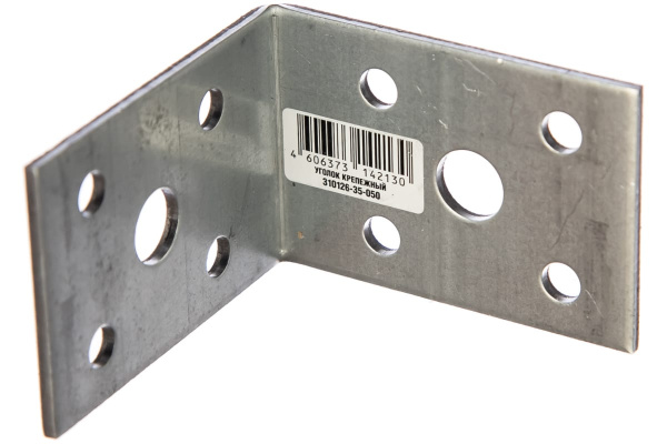 Крепежный угол Зубр МАСТЕР 35х50х50мм 1шт 310126-35-050