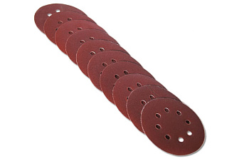 Круг абразивный перфорированный 125 мм, P120 106-125 мкм, 10 шт. SANTOOL 060202-125-120