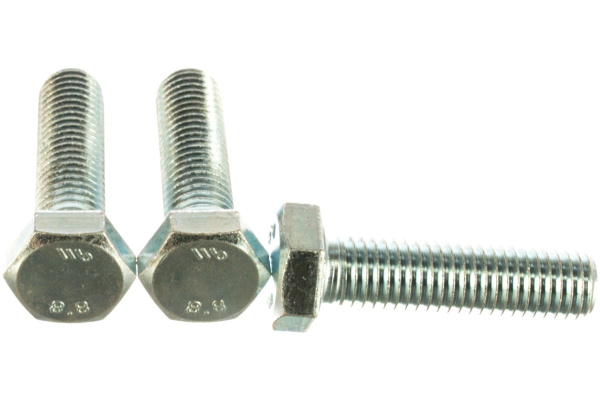 Болт с шестигранной головкой Зубр DIN 933, класс прочности 8.8, оцинкованный, M12x45 мм, ТФ6, 3 шт. 4-303076-12-045