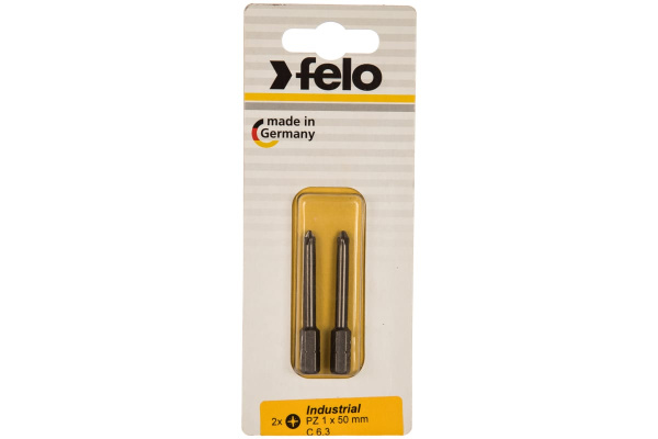 Бита крестовая PZ 1X50, 2 шт в блистере Felo 02101536