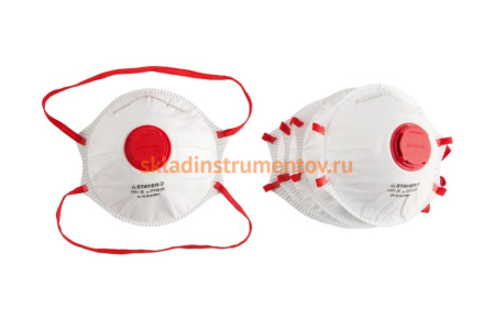 Конический респиратор STAYER PROFI многослойный с клапаном класс защиты FFP1 10шт 11110-H10