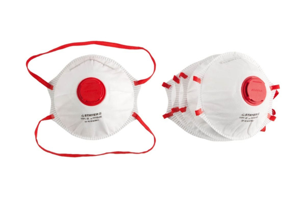 Конический респиратор STAYER PROFI многослойный с клапаном класс защиты FFP1 10шт 11110-H10