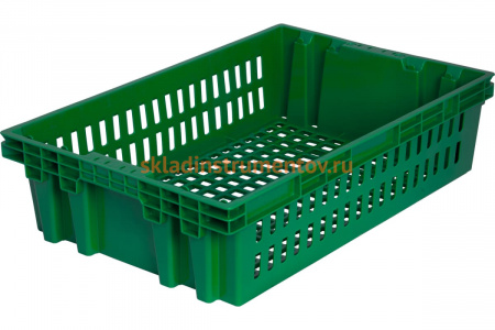 Хлебный ящик п/э 600х400х152,5 зеленый вес 1,2 кг Тара.ру 01427