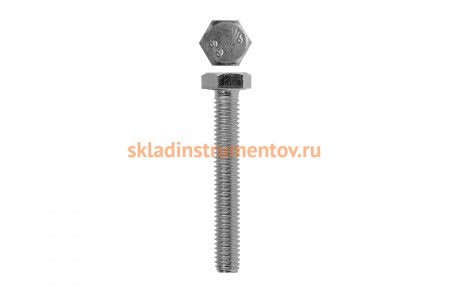 Болт с шестигранной головкой Зубр DIN 933, класс прочности 8.8, оцинкованный, M5x35 мм, ТФ6, 7 шт. 4-303076-05-035