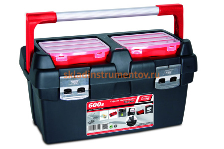 Ящик для инструментов 600x305x295мм +лоток + органайзер + 2 съемных органайзера Tayg 168000