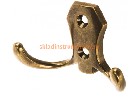 Мебельный крючок JET Валенсия 585 двухрожковый, ант.бронза CQ585Z.002BA99