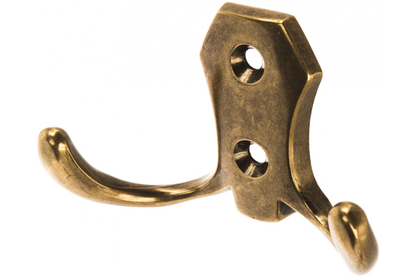 Мебельный крючок JET Валенсия 585 двухрожковый, ант.бронза CQ585Z.002BA99
