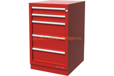 Верстачная тумба с 5 ящиками, красная FERRUM 01.405R-3000