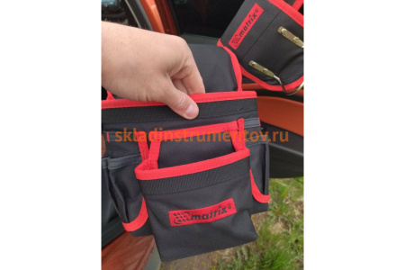 Сумка-пояс двойная (20 карманов; держатель для молотка) MATRIX 90240