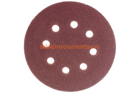 Круг шлифовальный СТАНДАРТ (5 шт; 125 мм; 8 отв; Р40) Зубр 35350-125-040