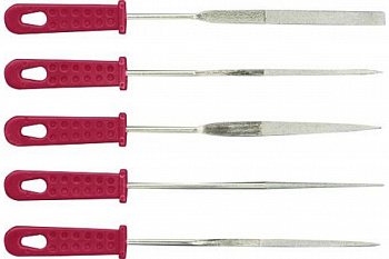 Алмазные широкие надфили КУРС 170 мм, 5 шт. 42159