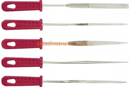 Алмазные широкие надфили КУРС 170 мм, 5 шт. 42159