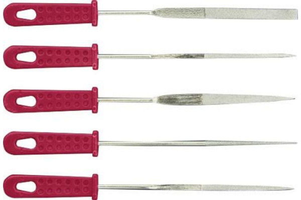 Алмазные широкие надфили КУРС 170 мм, 5 шт. 42159