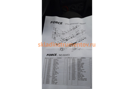 Пневмотрещотка FORCE 82443