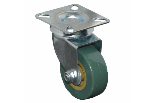 Колесо поворотное зеленая резина 125 мм MFK-TORG 3053125-LT
