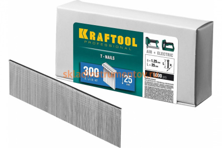 Гвозди для нейлера Kraftool из закаленной проволоки тип 300 25 мм 31785-25