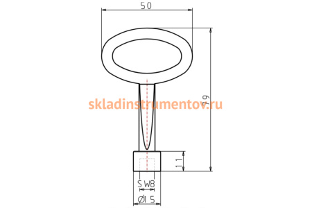 Торцовый ключ для шпингалета KIPP K0535.18
