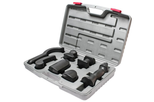 Набор рихтовочных прорезиненных оправок (7 предметов, кейс) JTC 2554